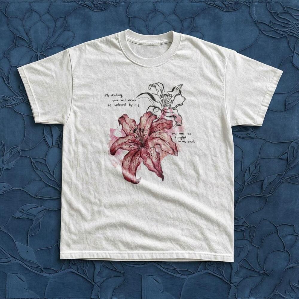 Lily Floral White Graphic Tee